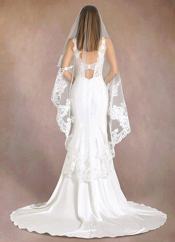 front Velo da valzer in pizzo principessa con fard