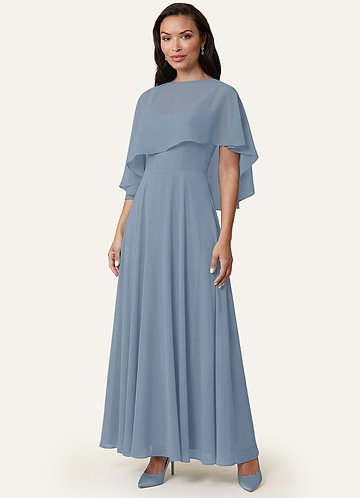 front Azazie Matchande Färg Wren Chiffong Wrap