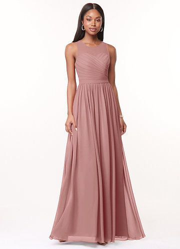 Dusty Rose Modest Bridesmaid Dresses | Azazie Dusty Rose Modest Bridesmaid Dresses | Azazie