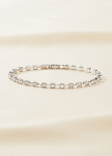 front Mini Marquise Crystal Tennis Bracelet