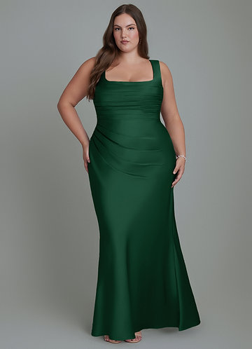 dark green bridesmaid dresses plus size hunter green bridesmaid dresses Date night 🖤🐆 ps: color_Dusty Sage Straps Embellishment Color:Rose gold