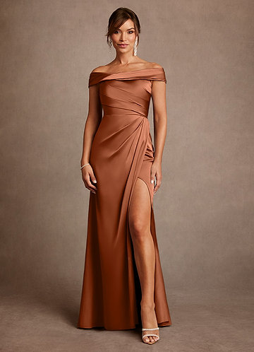 copper formal dress Strapless Long A-Line Prom Dress with Pockets Black / 18 main image 1