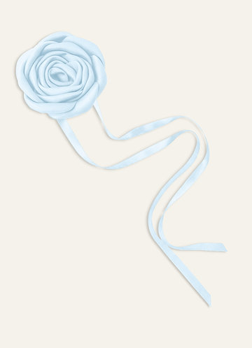 front Matching Color Rose Flower Rope Necklace