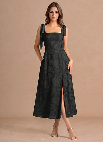 Debra Black Midi Dress image1