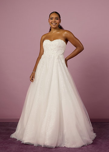 Barbie ♥ Azazie Wedding Dresses Ball-Gown Lace Tulle Cathedral Train Dress image1