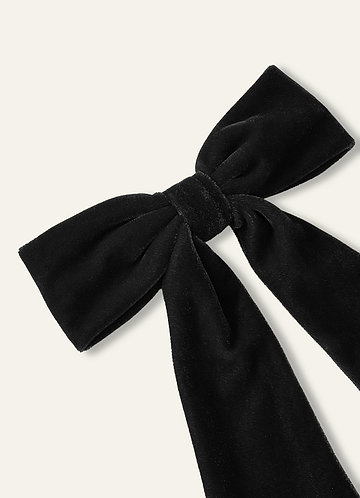 front Matching Color Velvet Bow Hair Clip