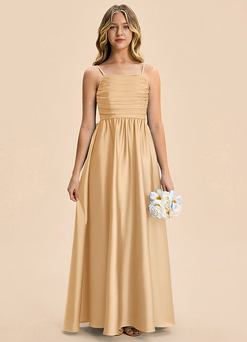 gold juniors dress Junior Bridesmaid Dresses Style_aline