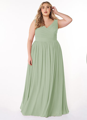 Dusty Sage Plus Size Bridesmaid Dresses | Azazie CA