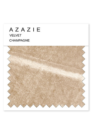 front Azazie Velvet Swatch Champagne