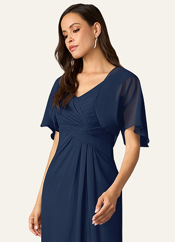 front Azazie Dopasowany kolor Salome Chiffon Wrap