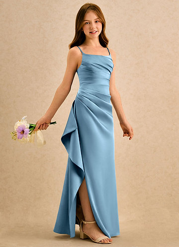 Steel Blue Junior Bridesmaid Dresses | Azazie