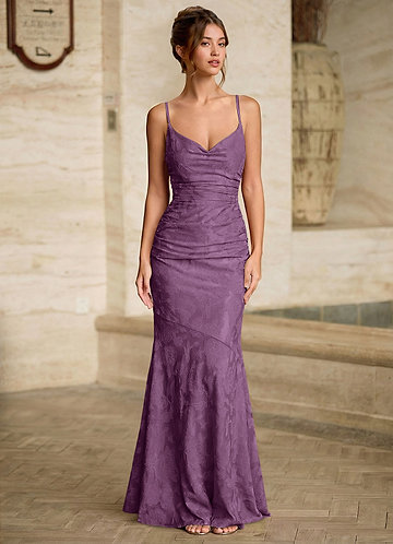 Leahenmo Wisteria Textured Floral Jacquard Prom Dress image1