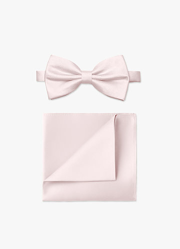 front Matt satin fluga och fyrkantigt set för män