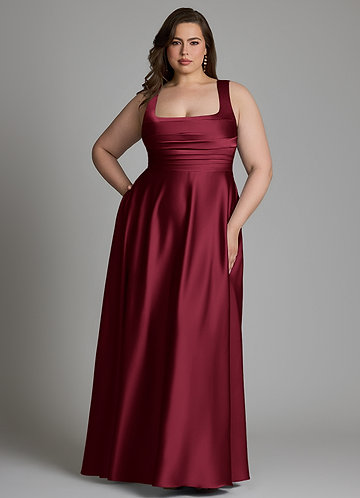 red bridesmaid dresses plus size Burgundy Size:S (Sizes 2-4)