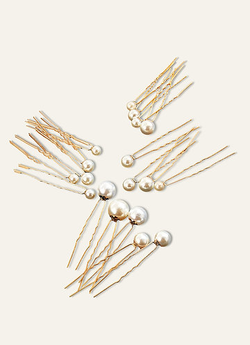 front Singular Pearl Hairpins Set