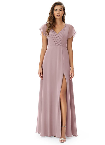 mauve dress bridesmaid