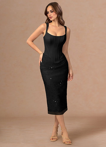 midi glitter dresses Let's Celebrate Sequin Dress W/ Slit For Elyse Elevate your wedding guest look with this pleated ruffle sleeve linen dress Sequin Dresses - Sparkly &