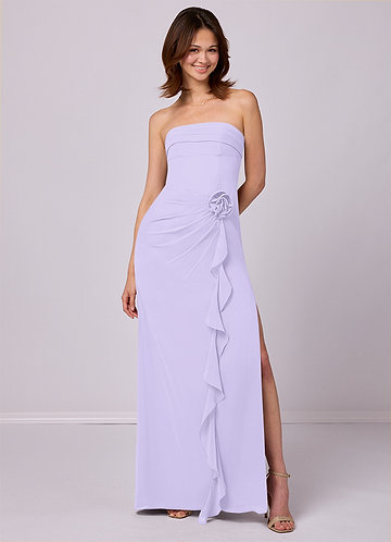 Lilac Strapless Bridesmaid Dresses | Azazie