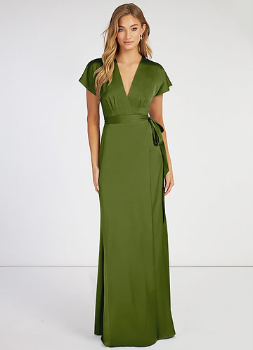 Green Modest Bridesmaid Dresses Azazie