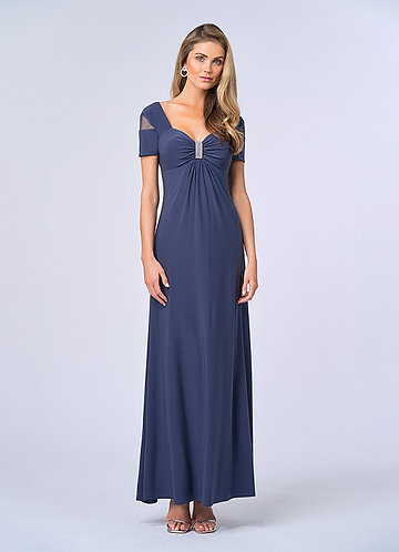 front_UpStudio Illusion Cap Sleeved Jersey Gown