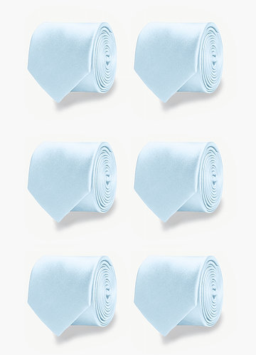 front Matte Satin Matching Groomsmen Tie Set – 6 Pieces