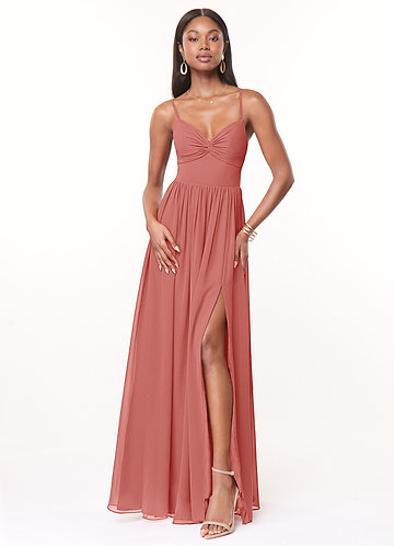 antique rose bridesmaid dresses Azazie Leilani