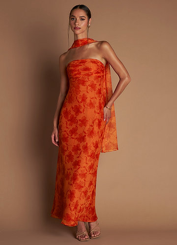 Aisha Tangerine Maxi Dress image1