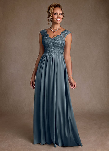 Azazie Amethyst Mother of the Brides Dresses Twilight A-Line Lace Dress image1