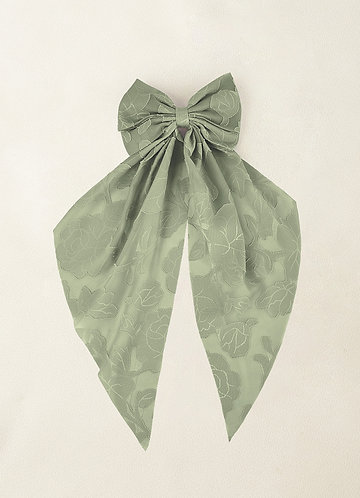 front Pinza para el cabello con lazo desgastado floral de color a juego