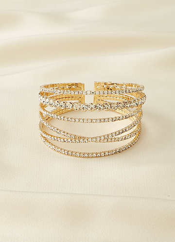 front Elastisches Diamantarmband
