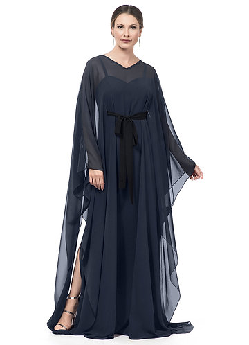 Dark Navy / Floor Length Mother Of The Bride Dresses | Azazie