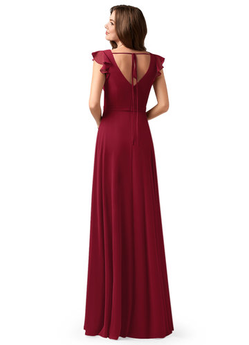 maroon gown for maid of honor