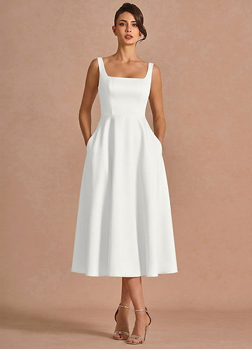 Robe Mi-Longue Blanc Brynn image1