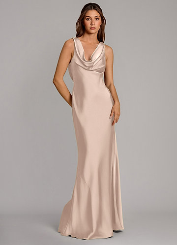 English Rose Stretch Satin Bridesmaid Dresses