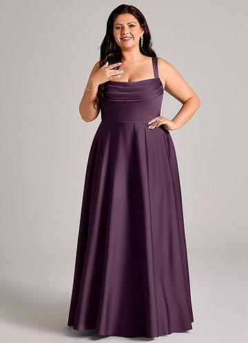 Plum Plus Size Bridesmaid Dresses