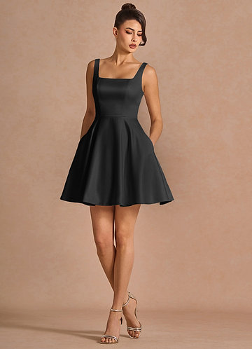 Brynn Black Mini Dress image1