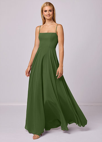 Barbie ♥ Azazie Bridesmaid Dresses Olive A-Line Chiffon Dress image1