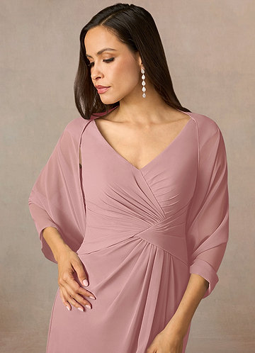 front Azazie Matching Color Sarah Chiffon Wrap