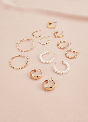 front Versatile Earrings Set of 6 0