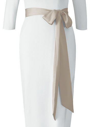 front Azazie Matching Color Stretch Satin Sash