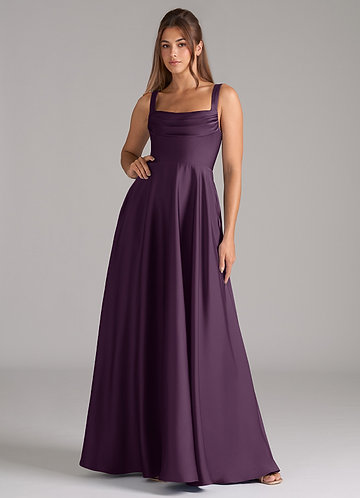 princess polly baby blue dress Lela Rose Style Lr193x In Eggplant main image 1