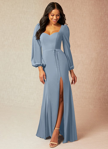 Bridesmaid dresses knee length with outlet sleeves