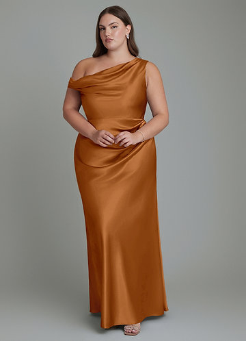 Copper Plus Size Bridesmaid Dresses
