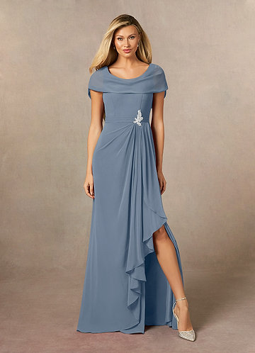 Azazie Mary Mother of the Brides Dresses Twilight A-Line Side Slit Chiffon Dress image1