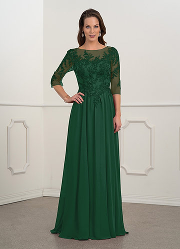 emerald green gown mother of the bride