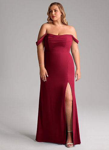 burgundy draped dress PinkBlush Burgundy Draped Maternity/Nursing Maxi Dress main image 0