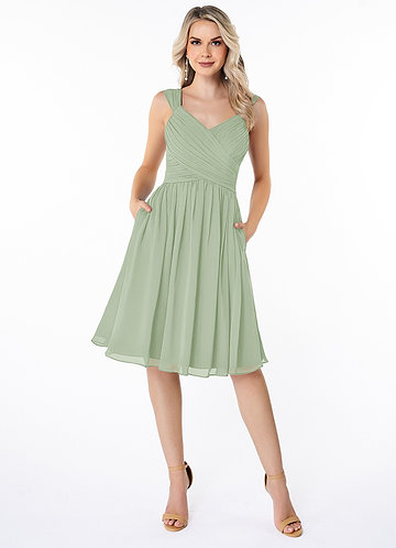 Azazie dusty sage bridesmaid cheap dresses