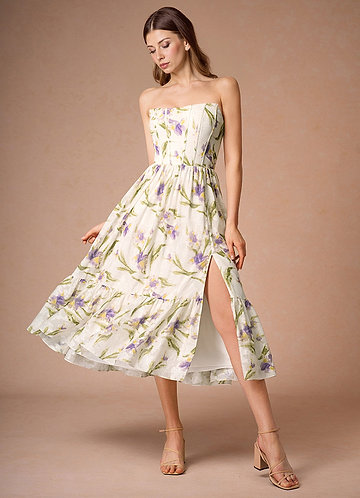 Vivien Tulip Multi Print Midi Dress image1
