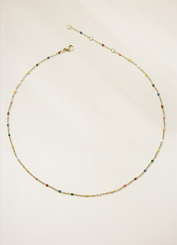 front Delicate Bead Necklace