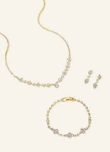 front Crystal Vine Jewelry Set